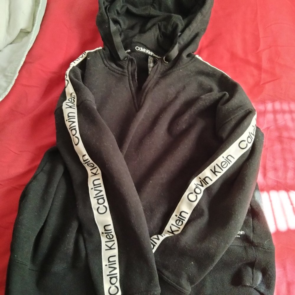 Calvin Klein performance hoodie workout wear size small Black